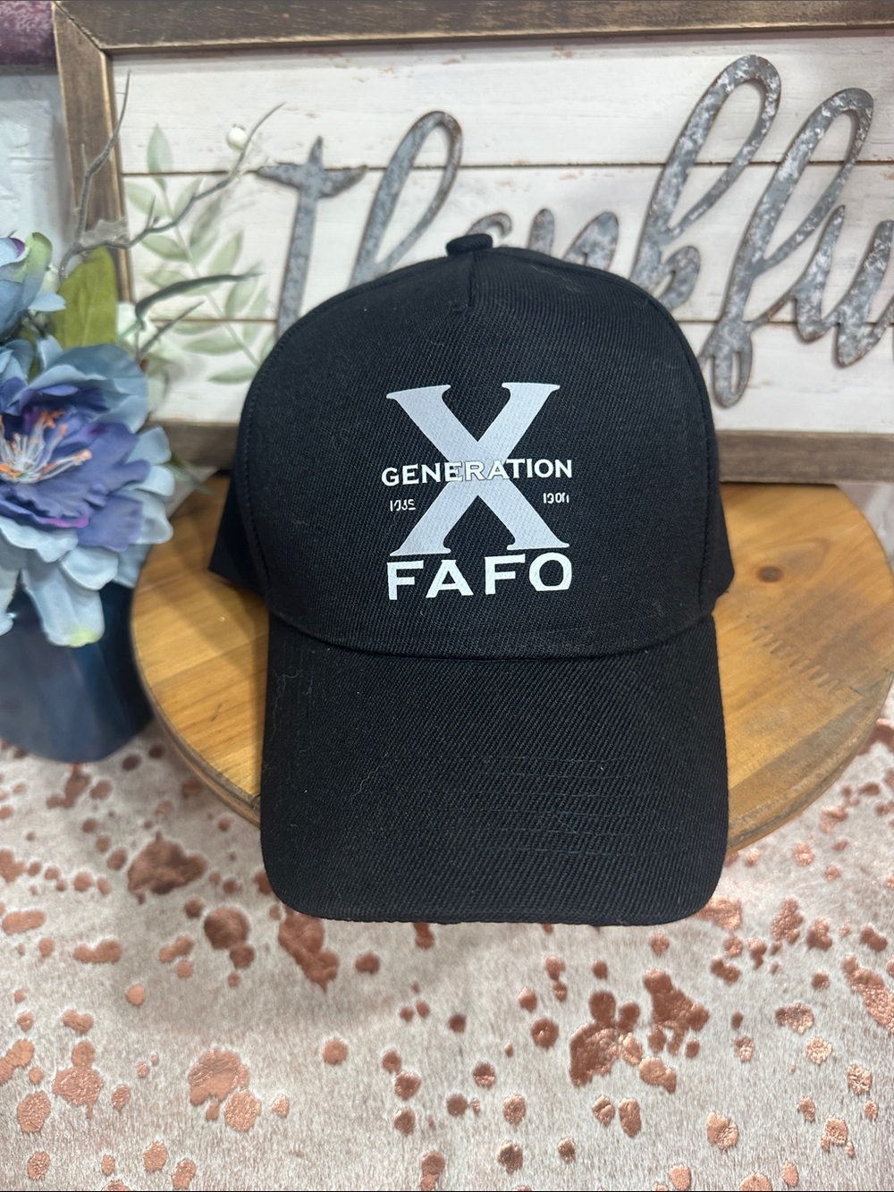 Generation X Black Baseball Cap
